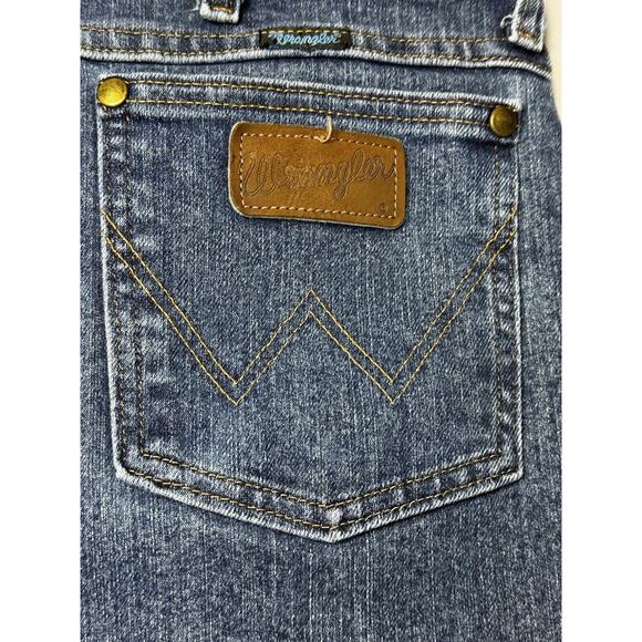 Wrangler 36MWZ Cowboy Cut Men's Slim Fit Straight Leg Blue Jeans - Size 38x31.5 - Picture 5 of 8